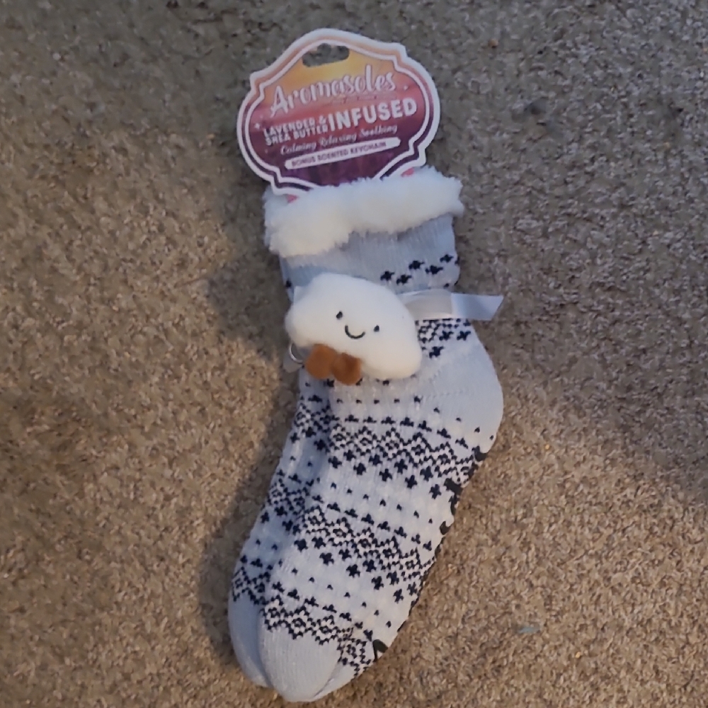Blue and White Infused Socks